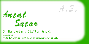antal sator business card